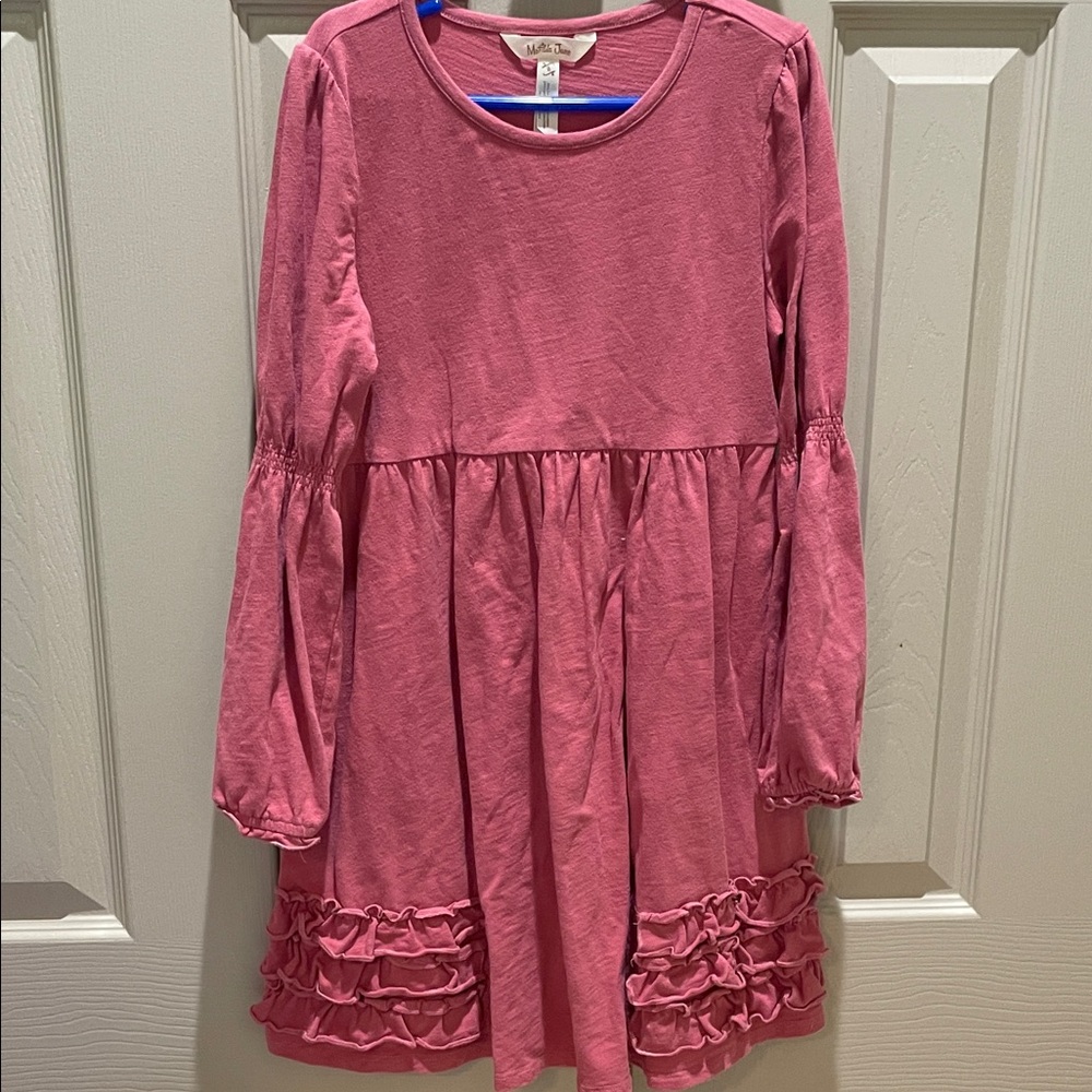 Matilda Jane Pink Ruffle Long Sleeve Dress
